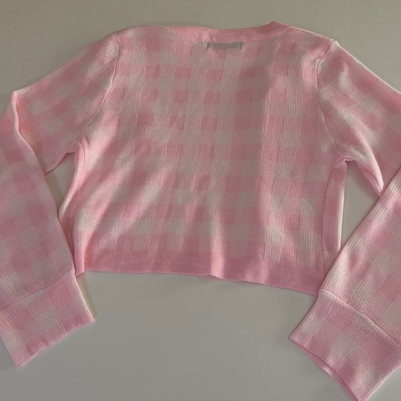 Checkered Cropped Cardigan - Picture 5 of 9